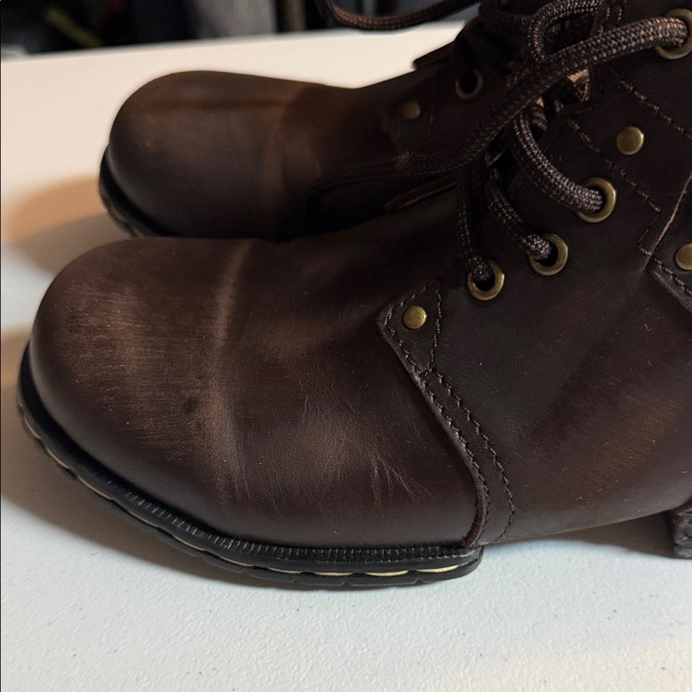 Osstone Moto Boots‎ Brown Leather Size 8 - Picture 5 of 13